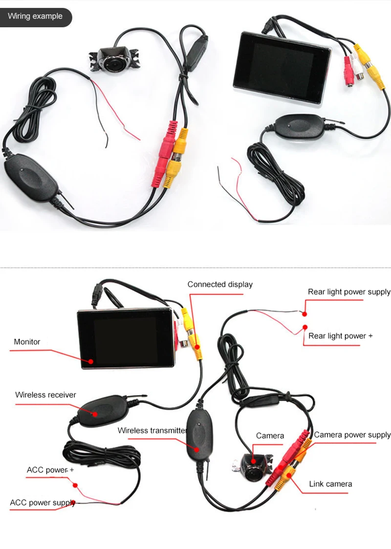 Простая установка, Автомобильная камера заднего вида, Wifi, беспроводной комплект проводки, 2,4 ГГц, DC 12 В, автомобильная камера s, беспроводной передатчик/приемник