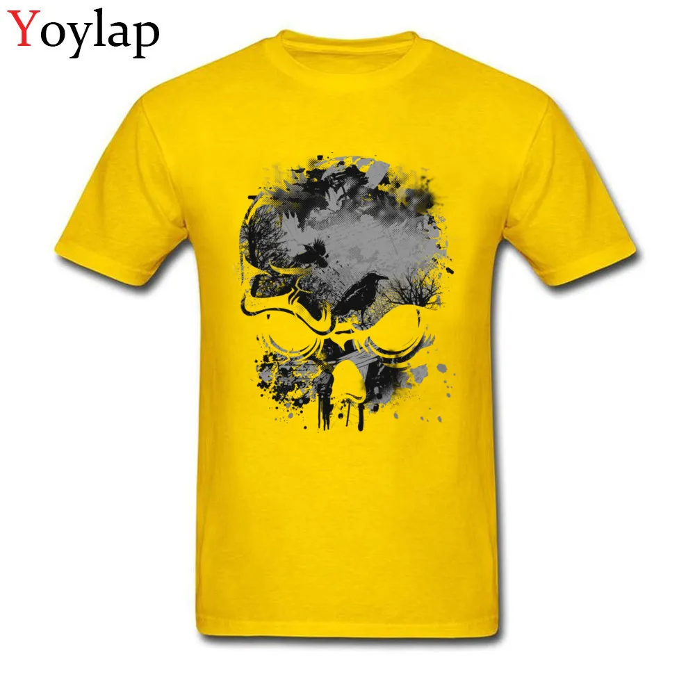 Cotton Fabric Mens Short Sleeve T Shirts Casual Tops T Shirt Prevailing Crazy Round Neck Sweatshirts Gift Top Quality yellow