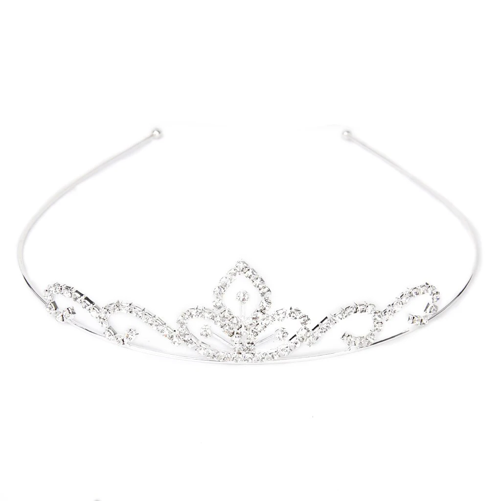 Wedding Party Bridal Tiara Children Crown Headband Clear Rhinestonein Hair Jewelry from Jewelry