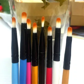 

1pcs Colourful Paint Brushes Different Shape Round Pointed Tip Nylon Hair Painting Brush Set Art Supplies