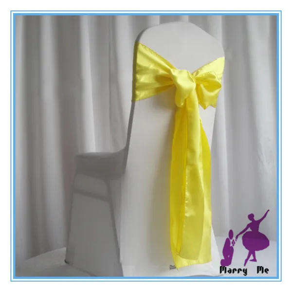 100pcs Wedding satin Chair Cover Sashes Sash Party Banquet Decorchair cover sashsash