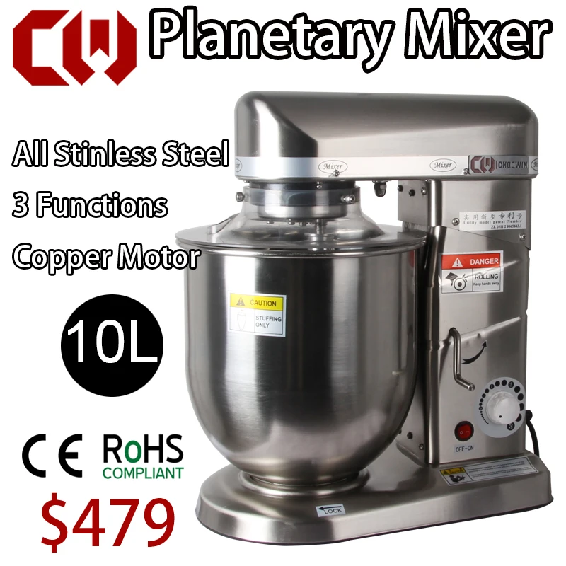 10L High Quality Full Stainless steel Mixer Commercial Stand