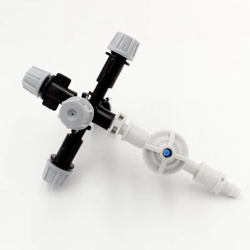 

10pcs/pack 5Ways Misting Sprinkler With Antidrip Connector For Greenhouse Garden Irrigation Watering Irrigation M179
