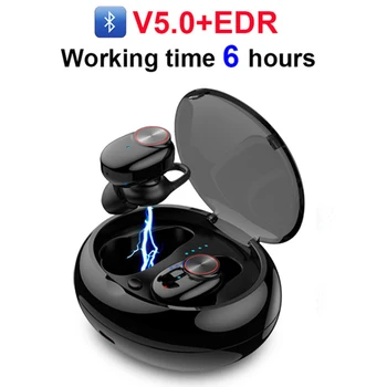 

Business Bluetooth 5.0 Wireless Earbuds HD Stereo Sports Bluetooth Earphones Mic Mini Invisible Waterproof with Charging Case