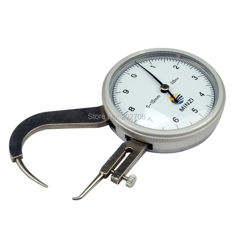 드롭 배송 0-10mmx45mm 다이얼 두께 게이지 테스터 미터 다이얼 캘리퍼스 게이지 0-10mm 0.05mm 다이얼 스냅 게이지 캘리퍼스