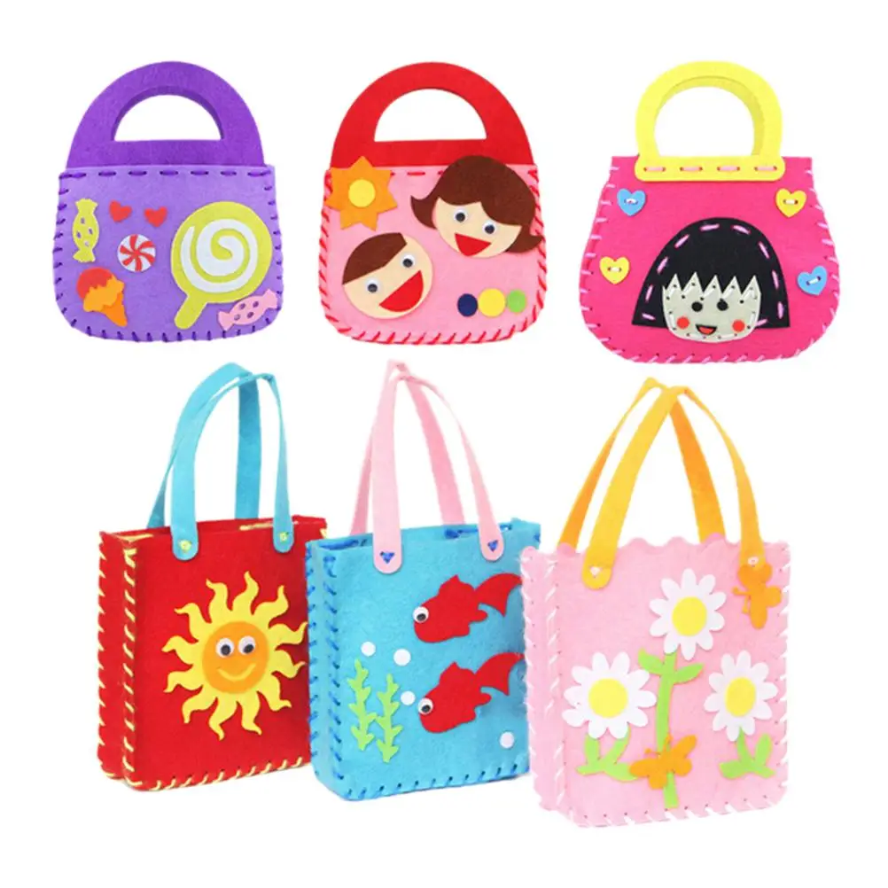 1PCS Children Non-woven Cloth Cartoon Animal Flower Handmade Kids DIY Applique Bag Crafts Art Craft Gift 1PCS Children Non-woven Cloth Cartoon Animal Flower Handmade Kids DIY Applique Bag Crafts Art Craft Gift