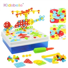 Детские Обучающие DIY винтовые игрушки, креативные сборные мозаичные дизайнерские забавные игры, детские пластиковые головоломки, игрушки для мальчиков