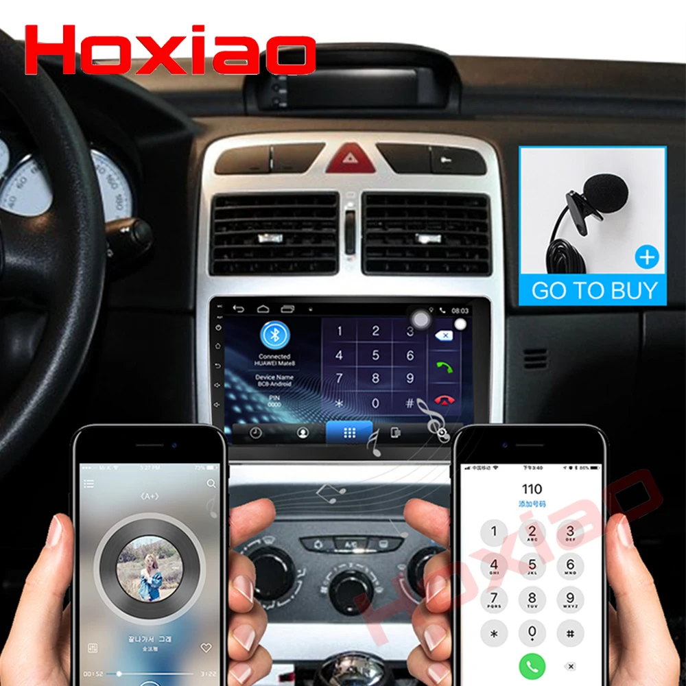 Автомобильный dvd плеер на основе Android для peugeot 307 2004 2012 gps навигация 2 din Радио