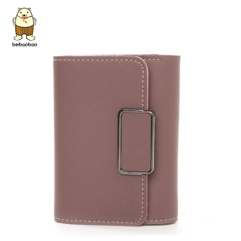 

Beibaobao Good Quality Mini Short Style Women Wallet Fashion Flap Design Ladies Purse Leisure Female Purse Wallet Leather B215