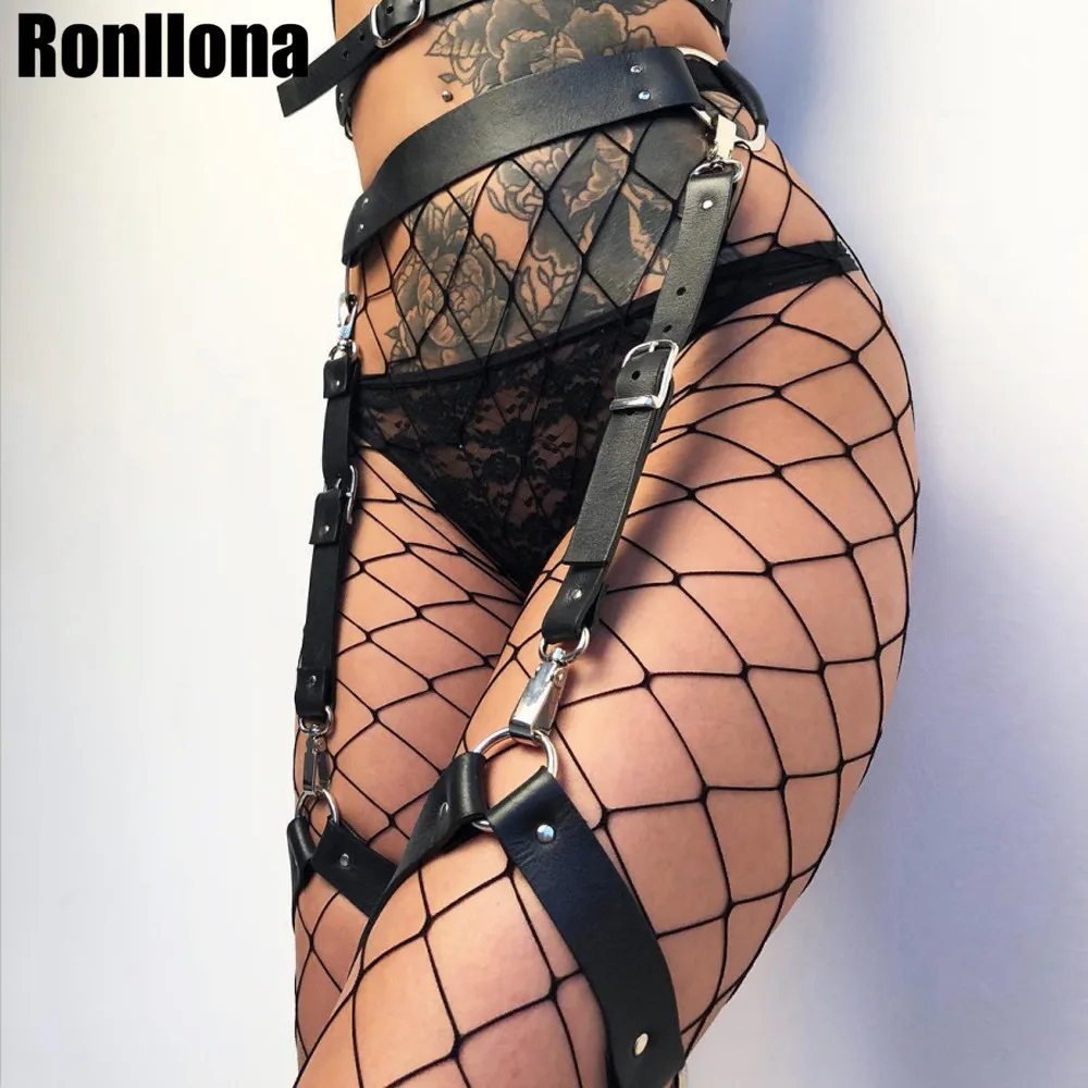 

Fashion Women Harness Body Belts Sexy Garters Bondage Belt Punk Strap Band From Waist To Leg Adjustable Suspender Straps Fetish