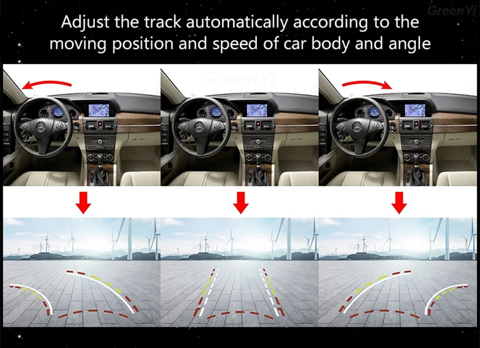 Greenyi багажнике автомобиля ручка заднего вида HD Камера для Audi A4 A5 S5 Q3 Q5 VW Tiguan с траектории линия