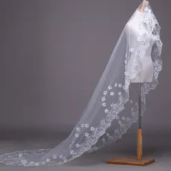 2016 горячий новый Идеально Подходит для фата 3 м длинные вуаль элегантный и стильный алмазный цветок элегантный красивая свадебная фата ZX999