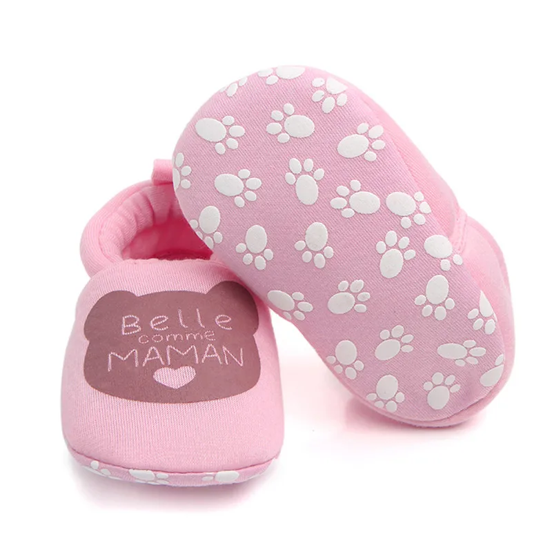 

Lovely Toddler First Walkers Baby Shoes Round Toe Flats Soft Slippers Shoes Anti-slip design 4.3