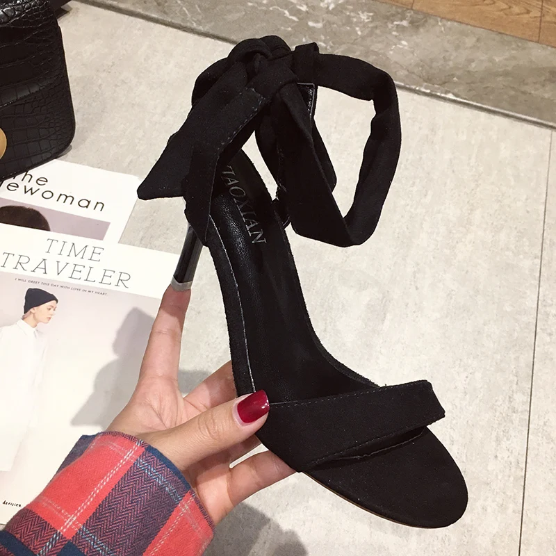 

2019 new women's open toe strap sexy high heels fashion women's brand designer design breathable non-slip stiletto heels