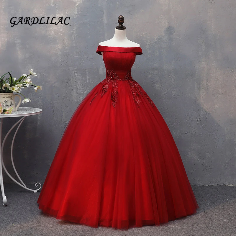 Vestidos quinceañera con hombros descubiertos, apliques de encaje de tul 2018, Vestidos largos de baile de Vestidos de baile de 15 años|Vestidos de quinceañera| - AliExpress