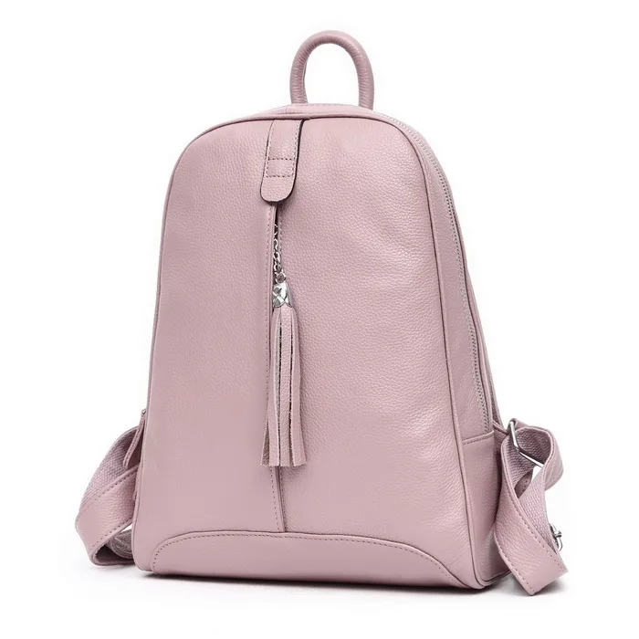 Aodux 100% couro genuíno mochila feminina camada
