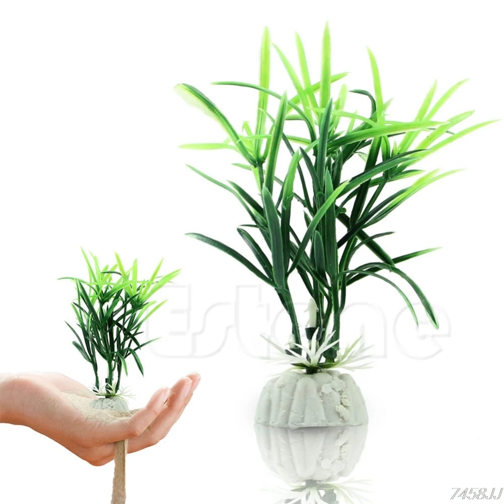 

1Pc Fish Tank Short Paragraph Lucky Bamboo Artificial Water Plants Ornament G03 Drop ship