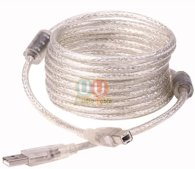 Высококачественное двойное магнитное кольцо A-B usb-кабель 1,5 м/3 м для Hifi усилитель DAC или принтера