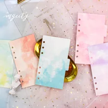 WOKO 5 шт./компл. розовое Вспоминание серии делитель A5 A6 спираль Тетрадь отрывными листами сепаратор страниц Тетрадь Бумага акварель внутренние страницы