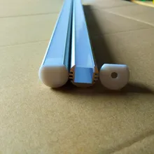 2 м/6.6.6ft u-образный алюминиевый канал-светодиодные алюминиевые профили для flex/Жесткая светодиодная лента свет ж/серовато-Белый Крышка