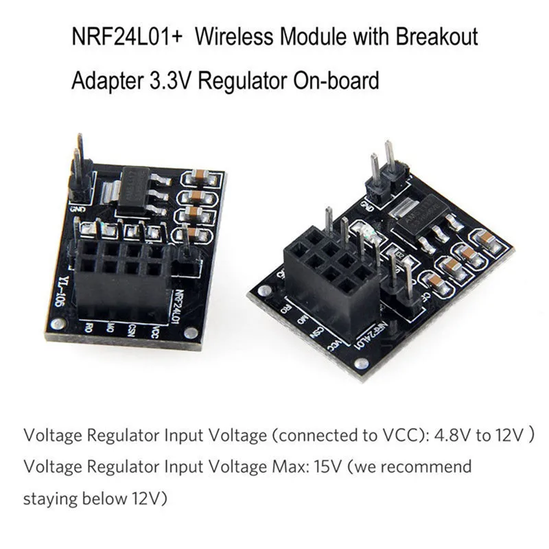 2 шт./лот 3 V регулятор бортовой NRF24L01 + беспроводной модуль с Breakout