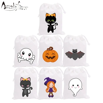 

Halloween Theme Party Favor Bags Series 4 Pumpkin Ghost Cat Witch Bat Treat Trick Candy Bags Gift Bags Party Container Supplies