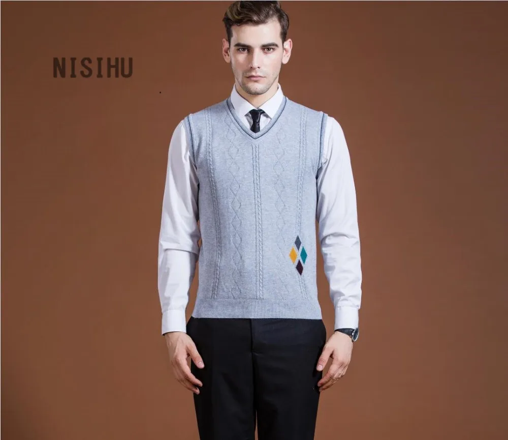 Buy New style mens fashion formal vest diamond front