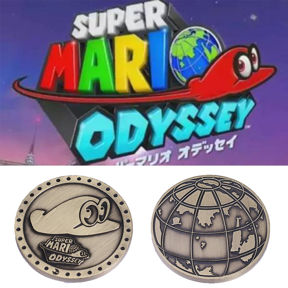 Super Mario Odyssey Золотая монета аксессуары Марио набор памятных монет|coins collectibles|coin