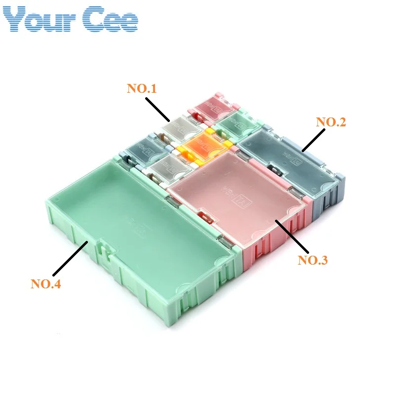 1 шт. SMD SMT компонент IC ящики для хранения контейнеров Diy Электронные практичные ювелирные изделия патч Коробка Чехол зеленый синий розовый белый желтый