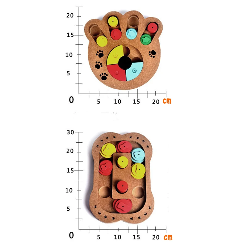 Интерактивные игрушки для собак, кормовая пища, обработанная деревянная игрушка для щенка, Экологичная IQ развивающая игрушка для питомца с костяной лапой