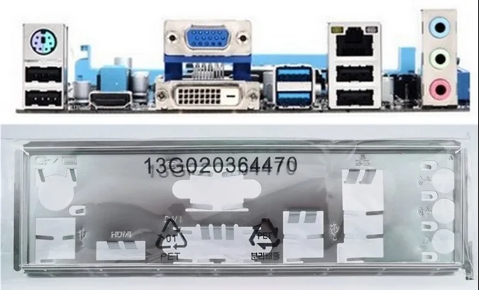 

New I/O shield back plate of motherboard for P8H77-M LE P8H67-M LE just shield backplate Free shipping