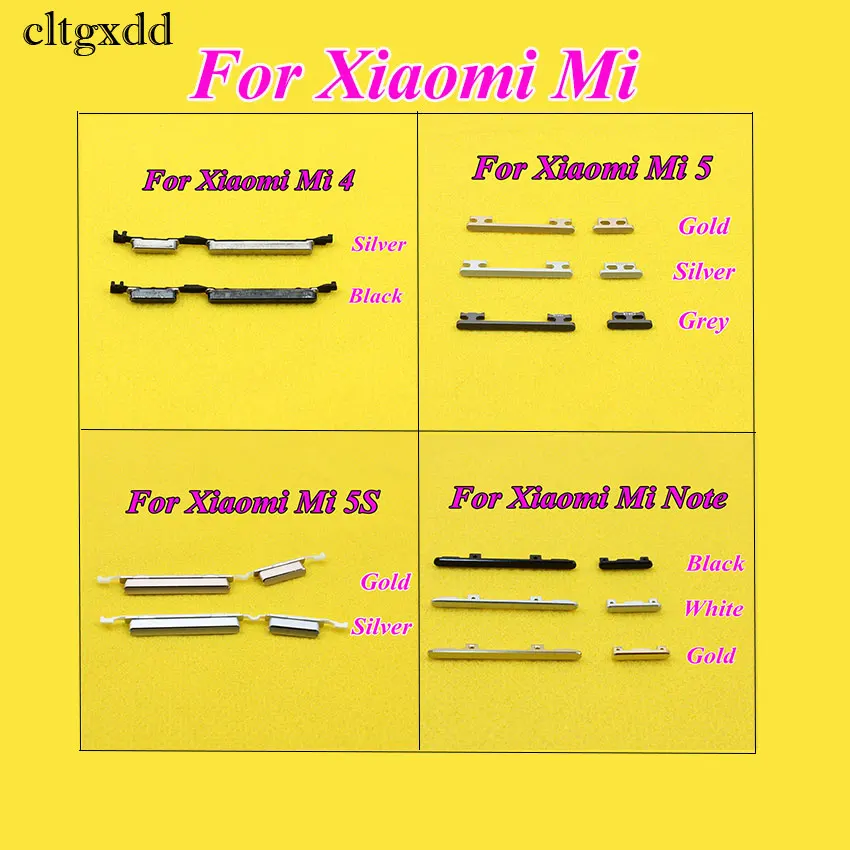 

cltgxdd 1PCS Side Button Power Volume Key Replacement Spare parts for Xiaomi Mi 4 5 5S Note Max M4 M5 M5s Mi4 Mi5 Mi5S