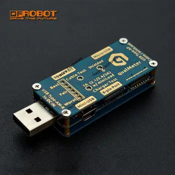 

new DFRobot 100% Genuine smart USB Cable and Charger Tester QualMeter Basic Support rough technical testing for non-tech people