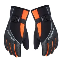 Мужские и мужские зимние лыжные перчатки для спорта на открытом воздухе водонепроницаемые Нескользящие теплые бархатные лыжные перчатки велосипедные ветронепроницаемые перчатки 40M20