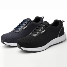 Модные прогулочные туфли сетчатые Мужские дышащие Сникеры легкие Нескользящие мужские спортивные туфли износостойкие уличные мужские туфли