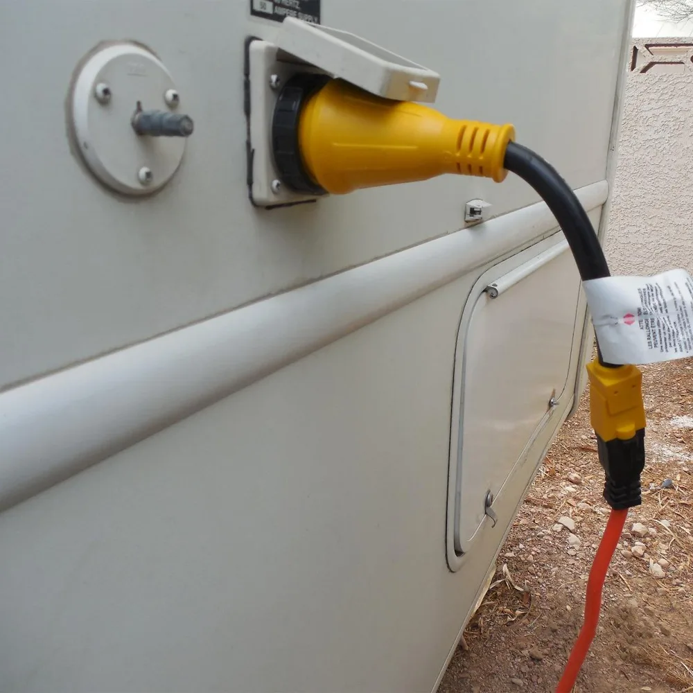 RV 125/250V 50 AMP Вилка питания поворотный замок вход с 3 контактами из нержавеющей
