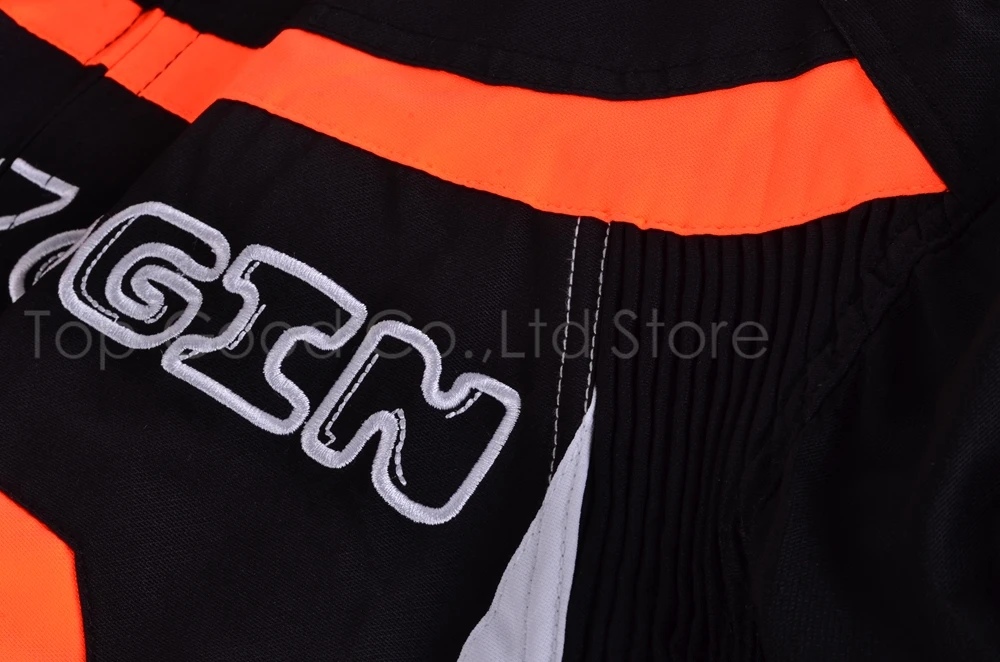 Топ хорошие мотоциклы куртка высокое качество Racing Костюмы ветрозащитный Теплый Four Seasons можно использовать 2 in1 и 5 шт. Броня nj-f607 оранжевый