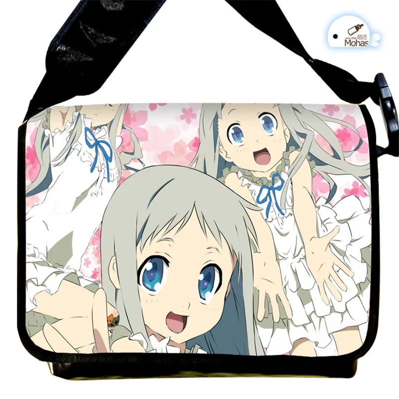 Сумка мессенджер Anohana студенческие сумки через плечо для школы Мультяшные