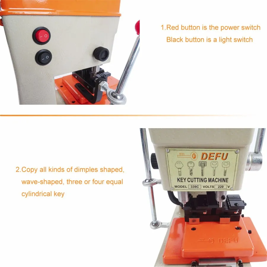 Многофункциональный патрон 339C машина для резки ключей для двери копировальная машина 150 Вт 220 В/50 Гц копировальная машина для ключей