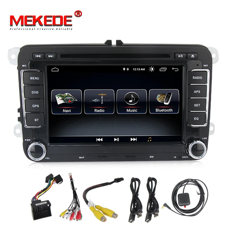 Cheap Android 8.1  2DIN Car DVD Player GPS for skoda SEAT Altea Toledo Leon with navigation car radio gps stereo audio multimedia 5