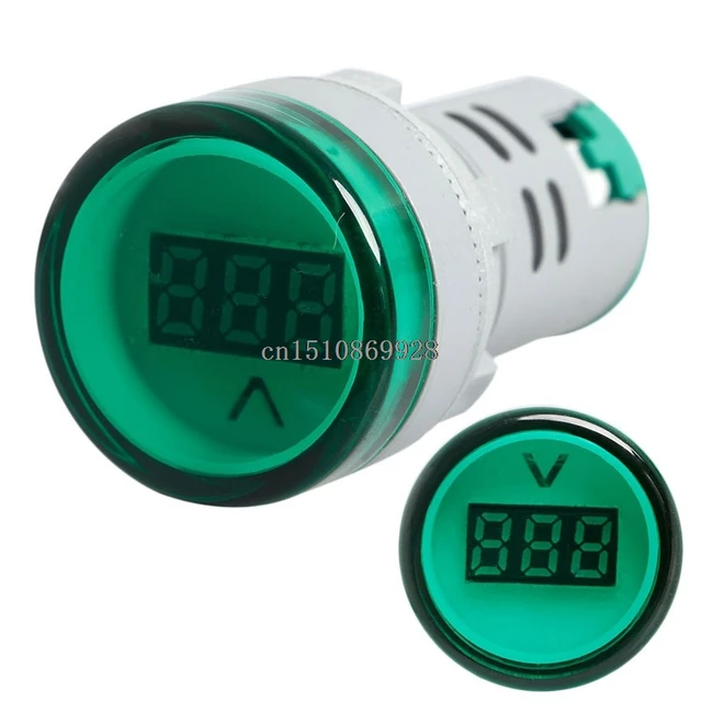 Voltmeter Lights 22 MM AC 60V 450V Digital Display Voltmeter Lights