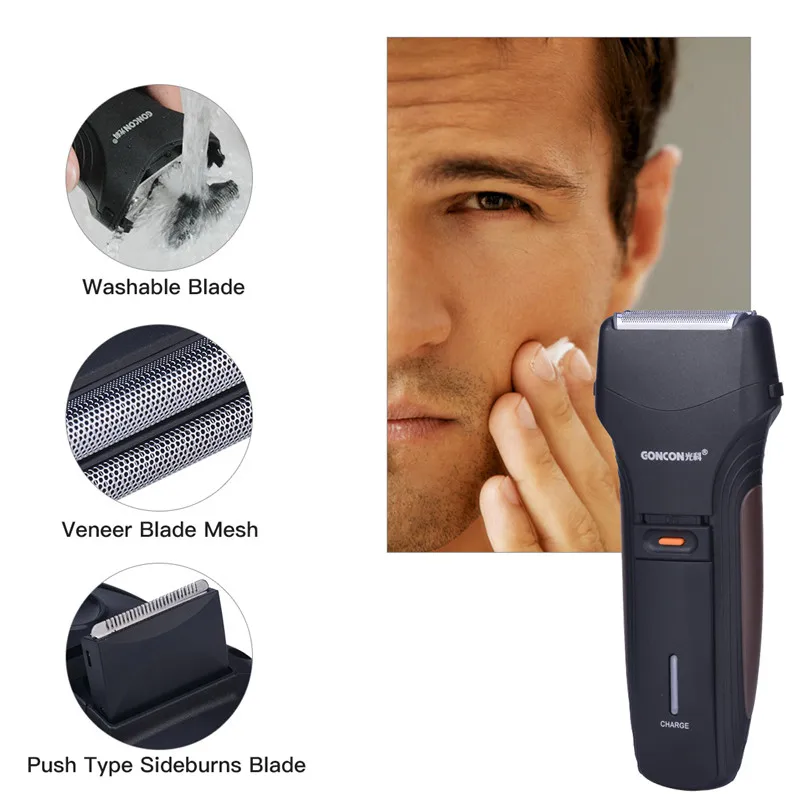 

Electric Razor Shaver Men Rechargeable Twin Heads Portable Shaving Razor Beard Trimmer Wireless Shavers For Travel Household Use
