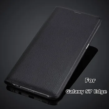Fashion Classical Walle Card Holder Bag For Samsung Galaxy S7 Edge G935A G9350 Luxury Ultra Slim Leather Flip Cover Case Shell