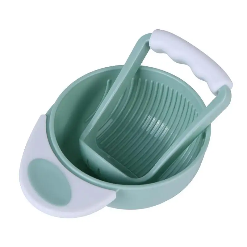 Baby Kids Grinding Set Manual Food Grinder Bowl Rod Infant Food Fruit
