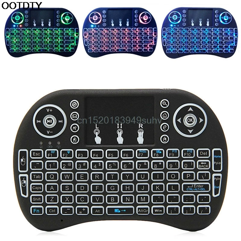 

Mini 2.4G 3 Color Backlit Wireless Touchpad Keyboard Air Mouse For PC For Pad For Android - L059 New hot
