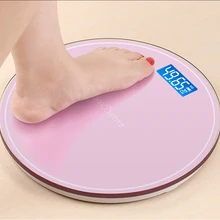 Круглые ванная комната USB умные весы для измерения веса тела цифровые напольные весы Mi Bascula цифровые песо телесные черные розовые