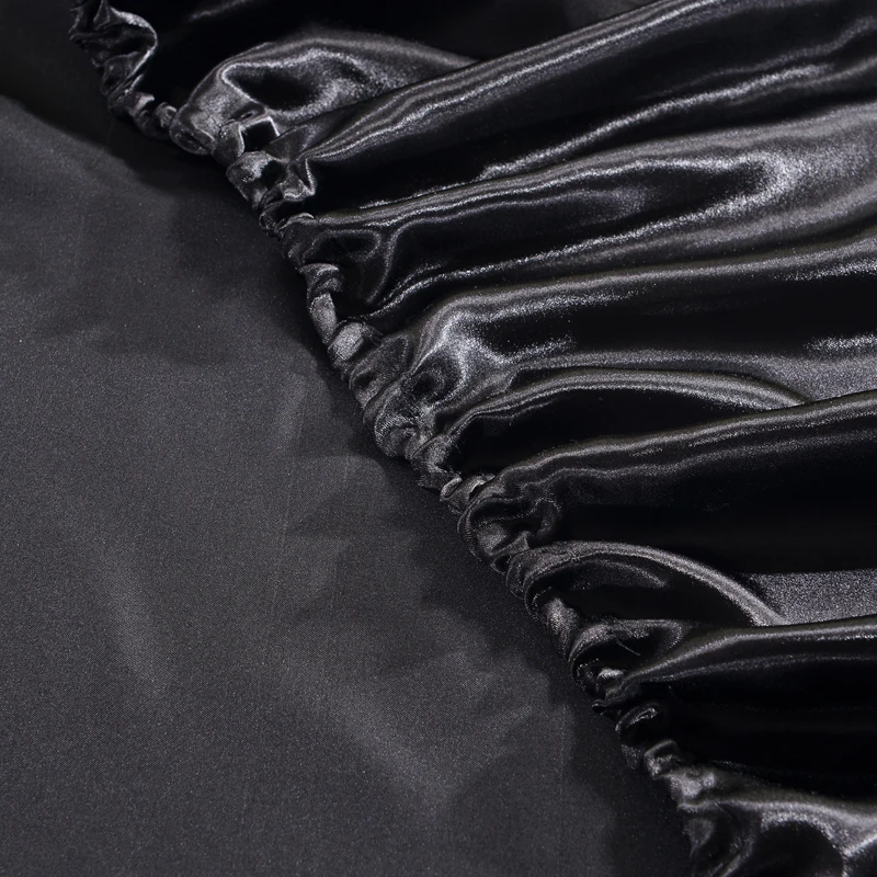 Домашний отель мягкий матрас протектор кровать покрытие Нескользящие покрывала Расширенный сплошной цвет Black45