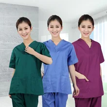 Хлопковая медицинская одежда для ручной стирки, модная аптечка, доктор медсестры, v-образный ворот, высокое качество, весна-осень, 3 цвета, рабочая одежда, костюмы