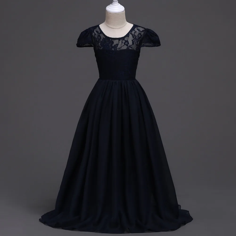 

2019 Summer Fashion New Beautiful Fairy Girls Lace Dress Kids Birthday Wedding Party Dresses For Girls Children Clothes