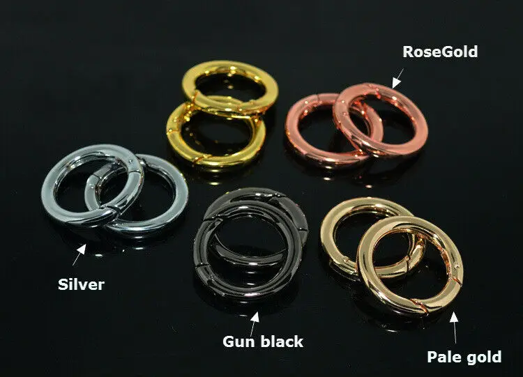 

Metal Spring Gate Openable Keyring Leather Bag Belt Strap Buckle Dog Chain Snap Clasp Clip Trigger Hook Luggage Leathercraft